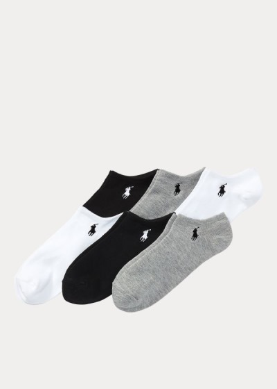 Calcetines Polo Ralph Lauren Mujer Negros / Grises / Blancos - Ultralow 6-Pack - WQIAB0235